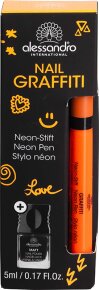 Alessandro Graffiti Neon Set orange inkl. Nagellack schwarz matt 3+5 ml