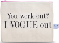 4LOU Vanity Bag Vogue out - 100% Canvas Swarovski Applikationen