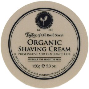Taylor of Old Bond Street Organic Shaving Cream Bowl 150 g