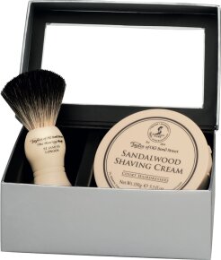 Taylor of Old Bond Street Sandalwood Gift Box, Pure Badger 150 g