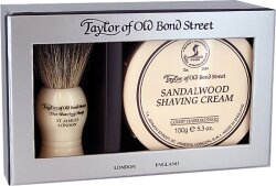 Taylor of Old Bond Street Sandalwood Gift Box, Pure Badger 150 g