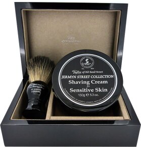 Taylor of Old Bond Street Jermyn Street Lacquered Wooden Gift Box Pure Badger