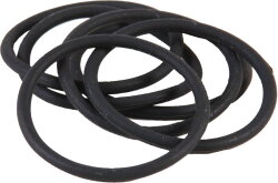 Dusy Zopfgummi groß 10er Pack schwarz