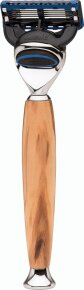 Erbe Shaving Shop Premium Design MILANO Gillette Fusion Rasierer Olivenholz