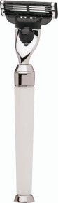 Erbe Shaving Shop Premium Design PARIS Gillette Mach3 Rasierer Edelharz weiß